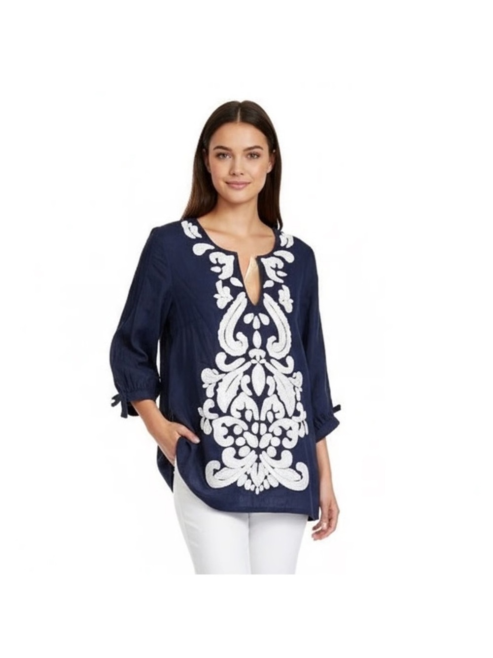 Lilly Pulitzer Beaded Linen Top